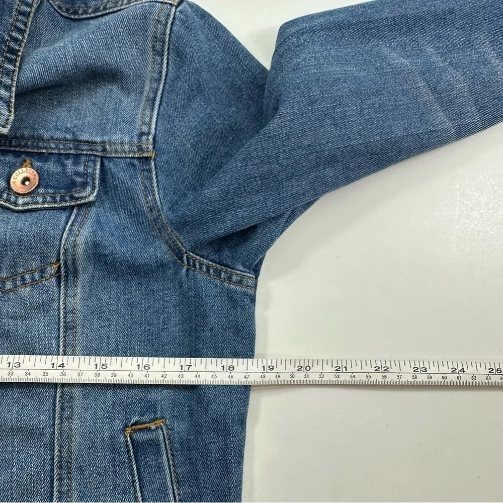 Ci Sono Blue Distressed Jean Jacket Women’s Medium Long Sleeve Classic Cotton